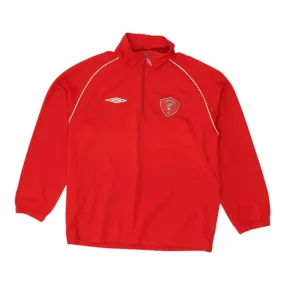 AC Perugia Calcio Umbro Mens Red Half Zip Training Jacket | Vintage Football