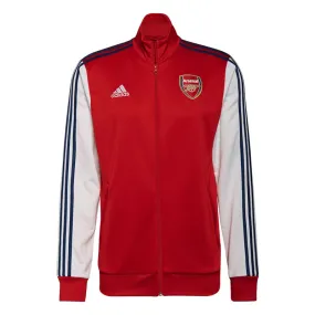 adidas Arsenal FC Official 2021/22 3 Stripe Track Top - Adult - Scarlet