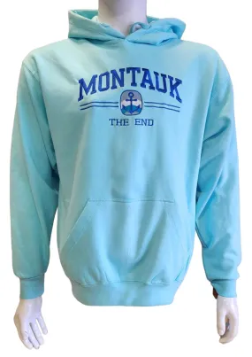 Adult Montauk The End Anchor Embroidered Pullover Hoodie