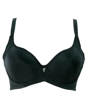 Black Push Up Seamless Underwire Flourish Bra for Women - Single Padded Bra - FL905