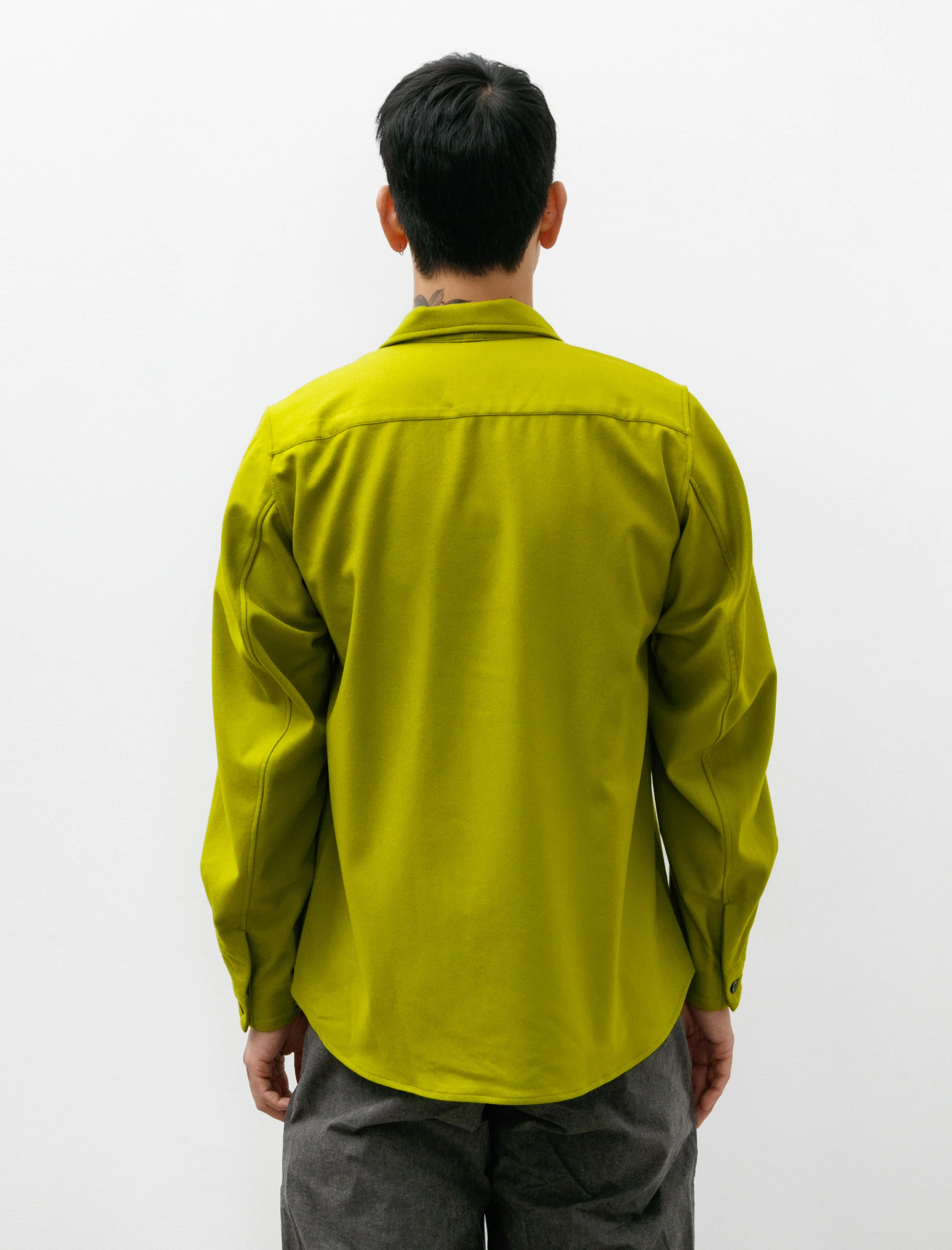 Bow Sleeve Shirt Moss Green Fine Loden