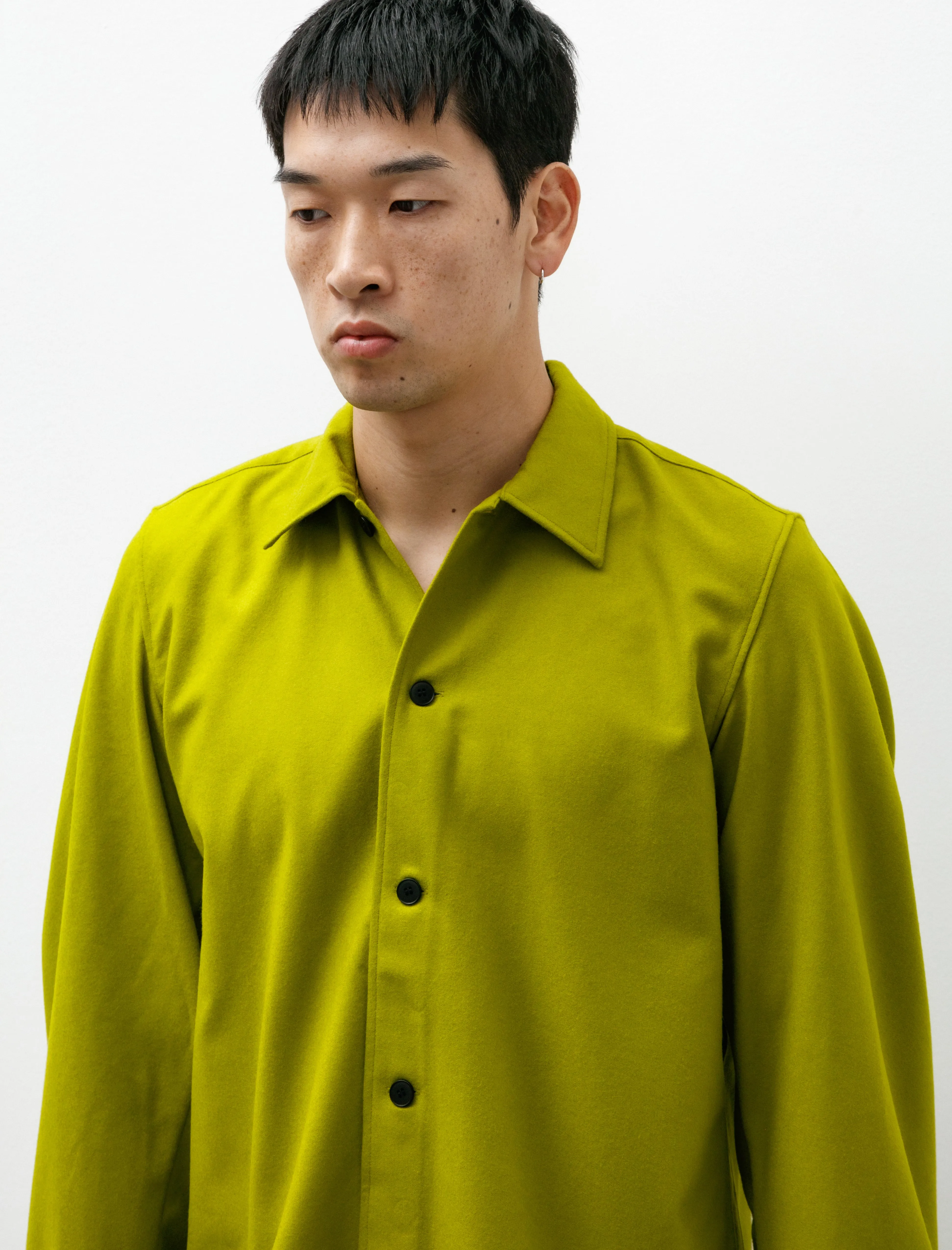 Bow Sleeve Shirt Moss Green Fine Loden