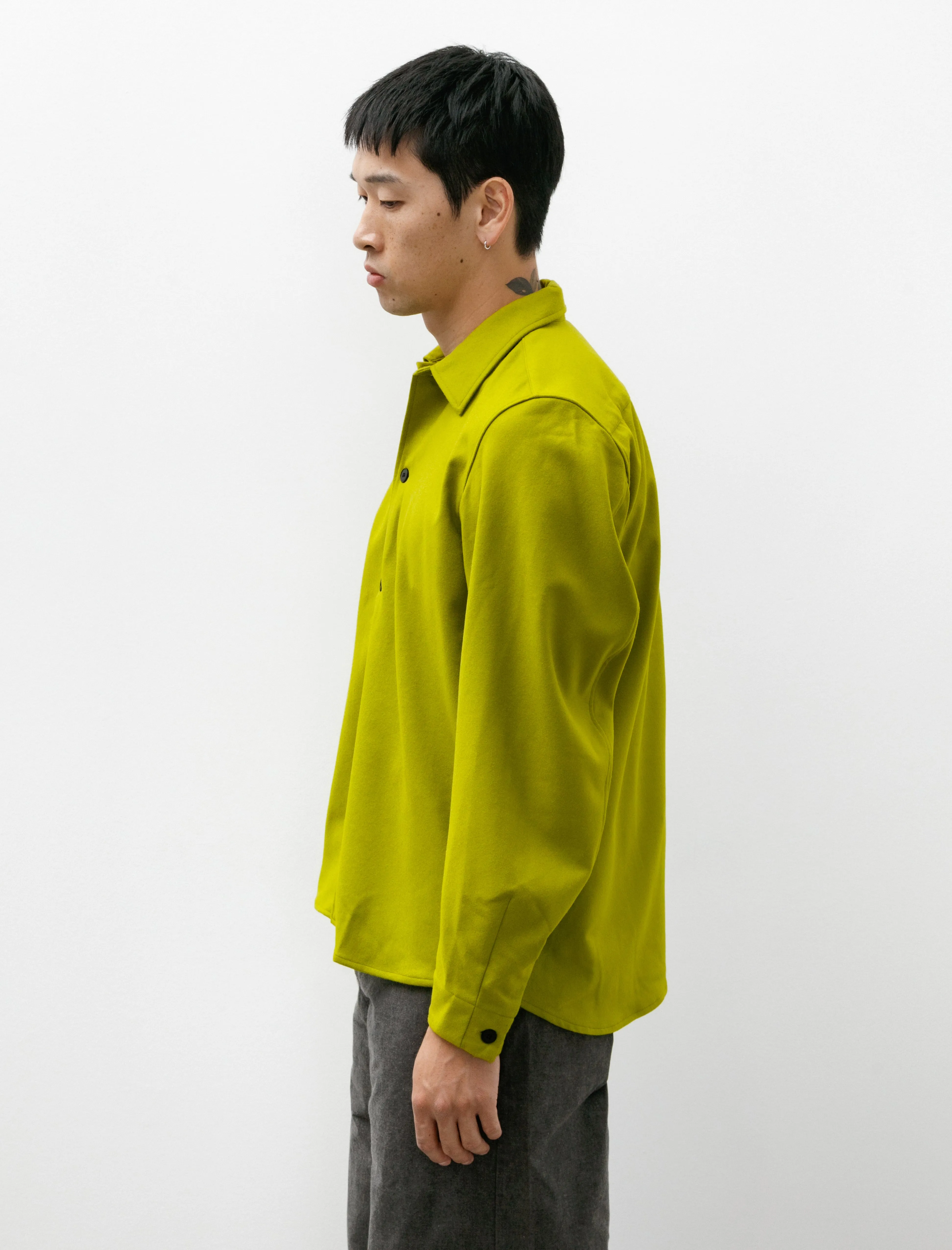 Bow Sleeve Shirt Moss Green Fine Loden