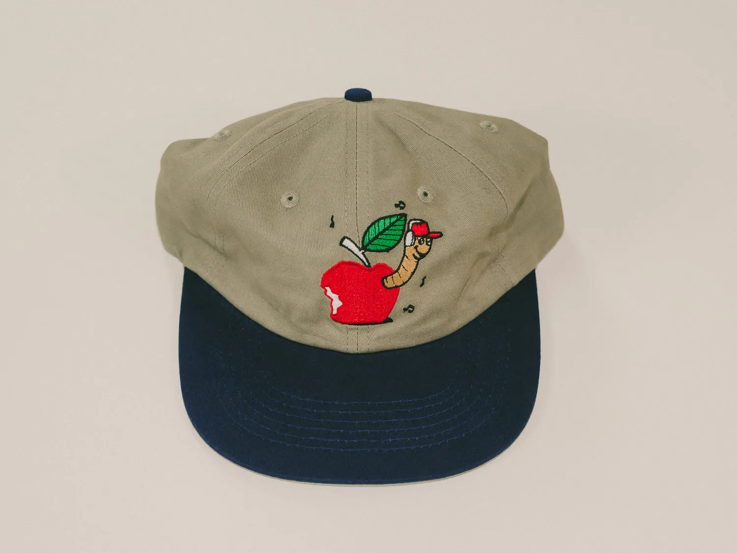 Butter Goods Worm 6 Panel Cap 'Sage/Navy'