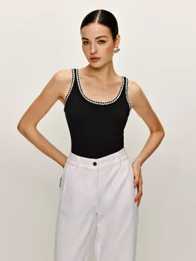 Cotton Contrast Trim Bodysuit