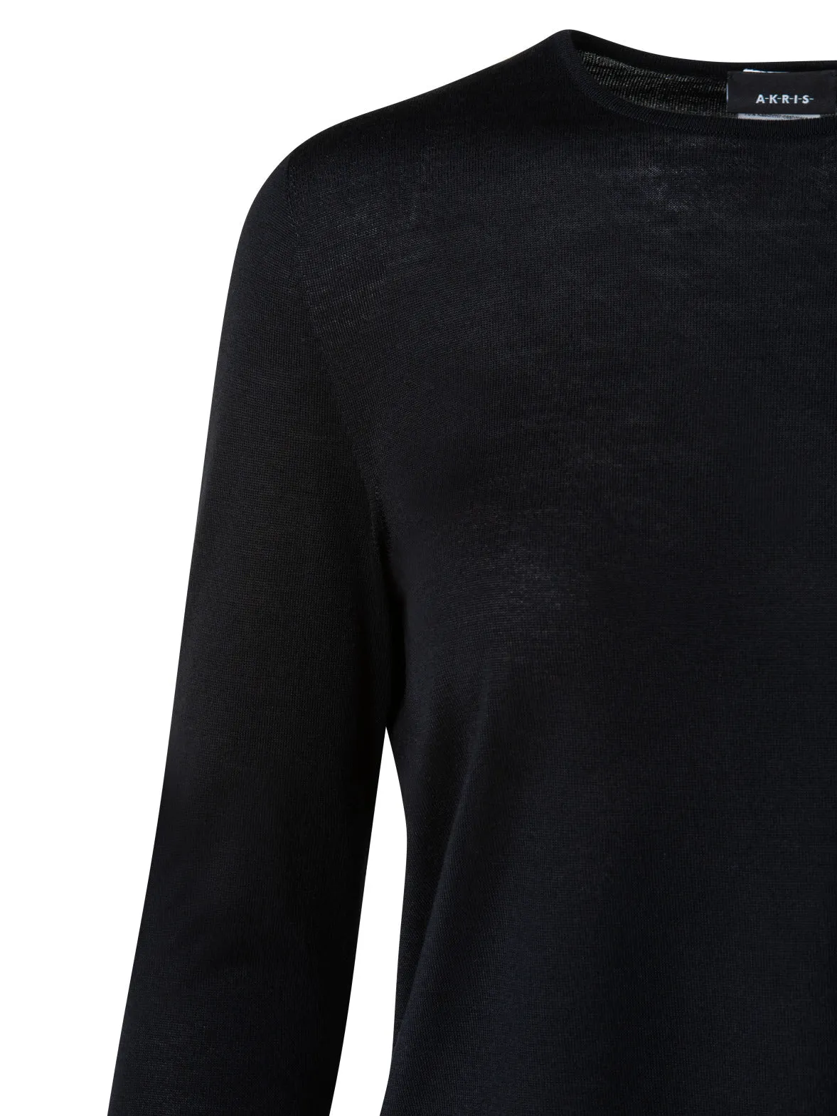 Fine gauge cashmere silk pullover