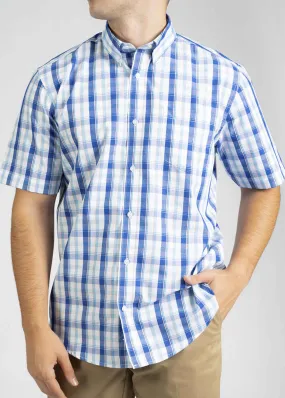 Harvey Short Sleeve Check Velcro Shirt