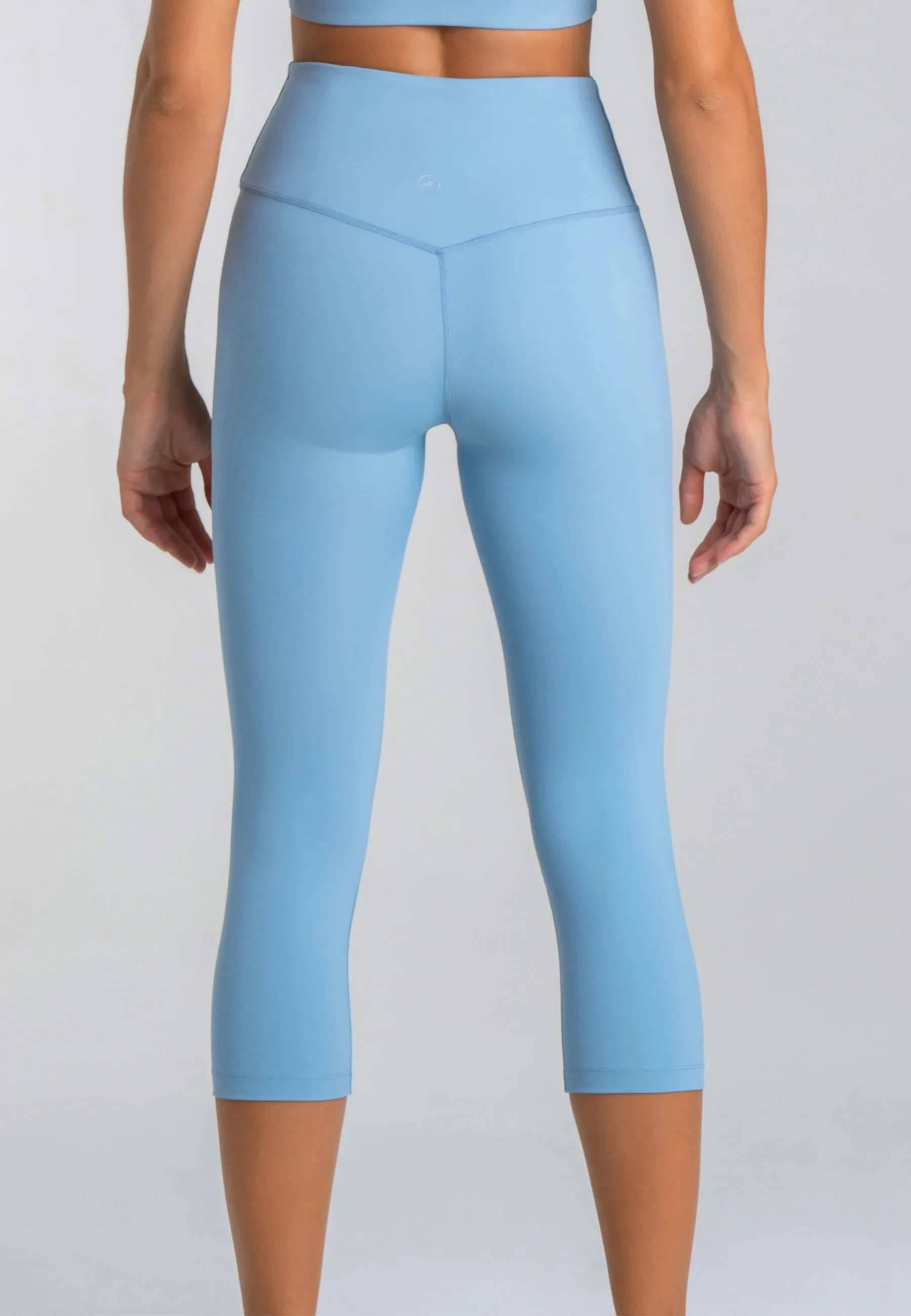 Impulse Crop Leggings mit hohem Bund - Dusty Baby Blue