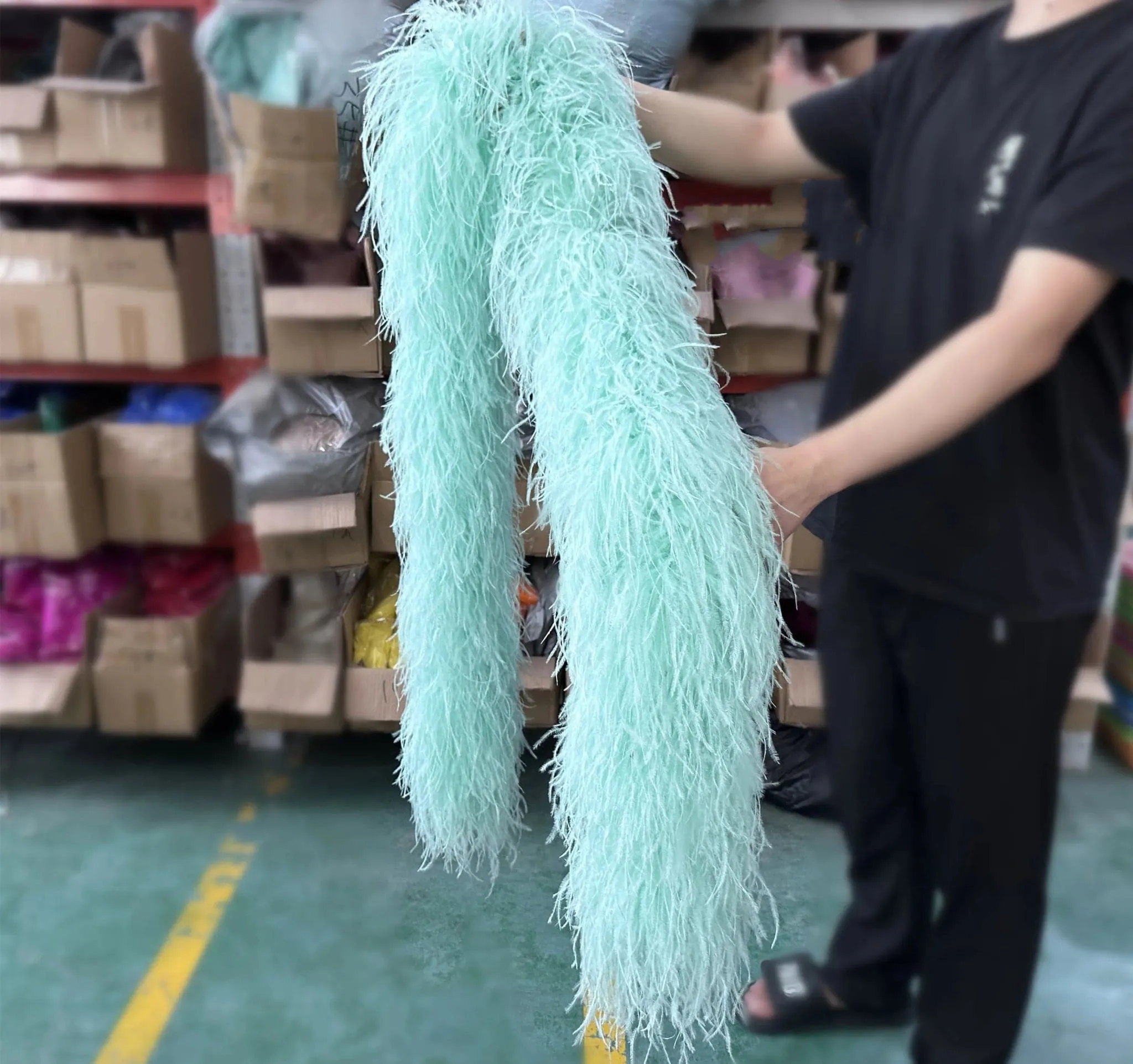 Ostrich Feathers Boa - 2m, 10 20 PLY Natural, Various Colors