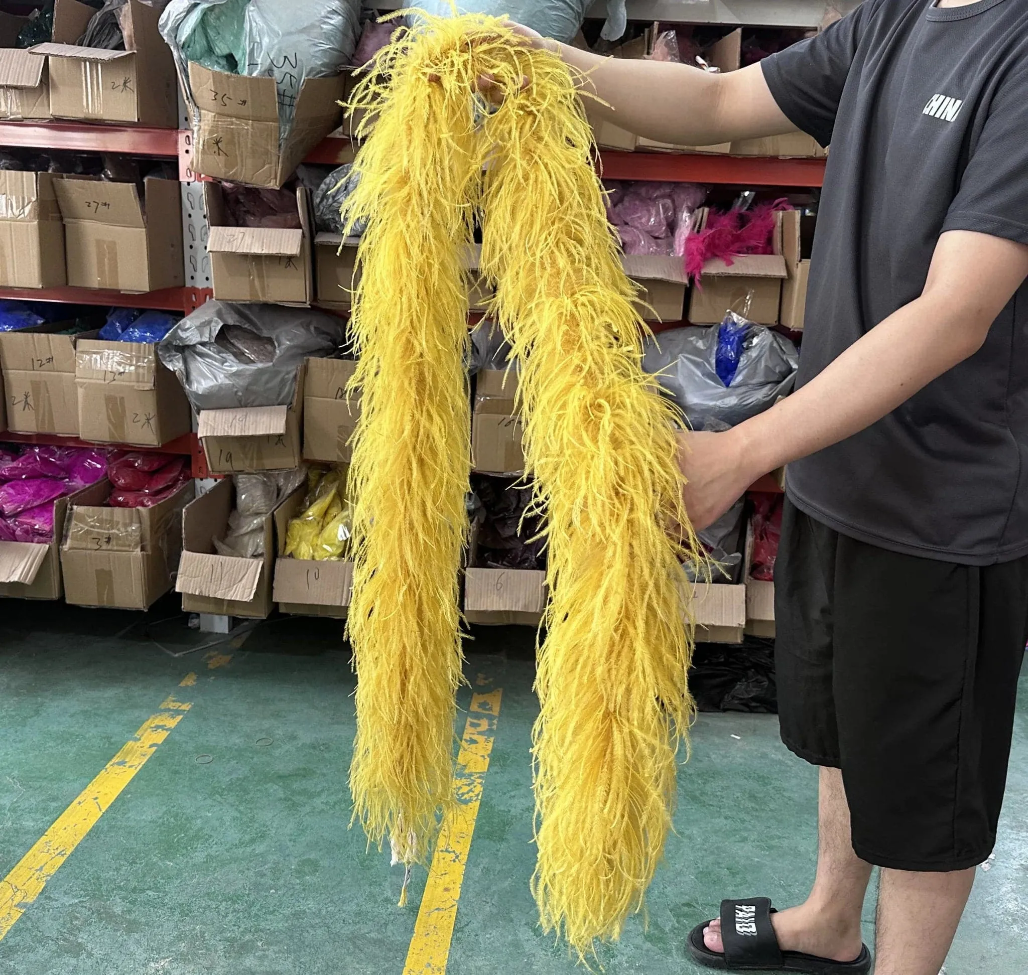 Ostrich Feathers Boa - 2m, 10 20 PLY Natural, Various Colors