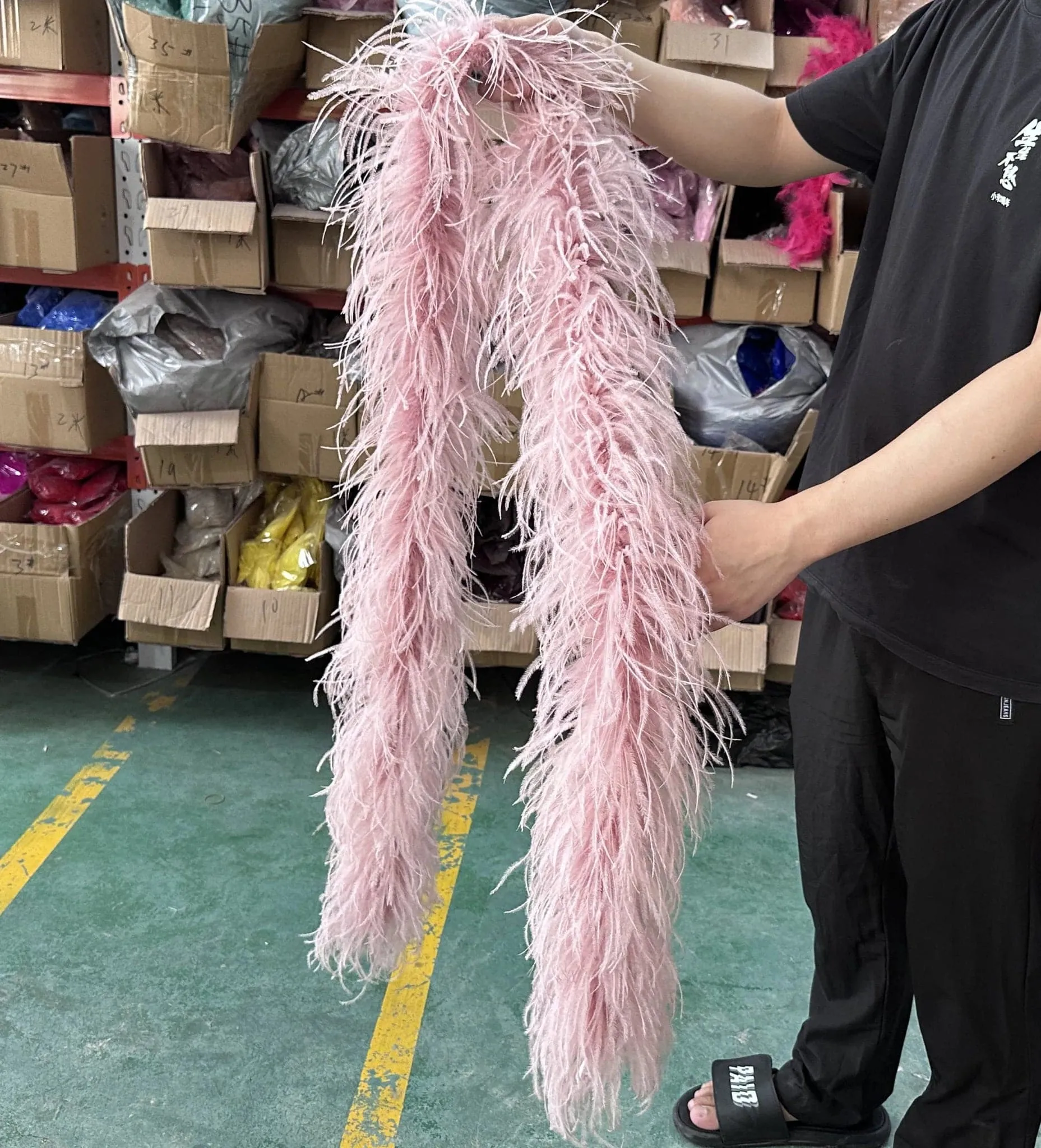 Ostrich Feathers Boa - 2m, 10 20 PLY Natural, Various Colors