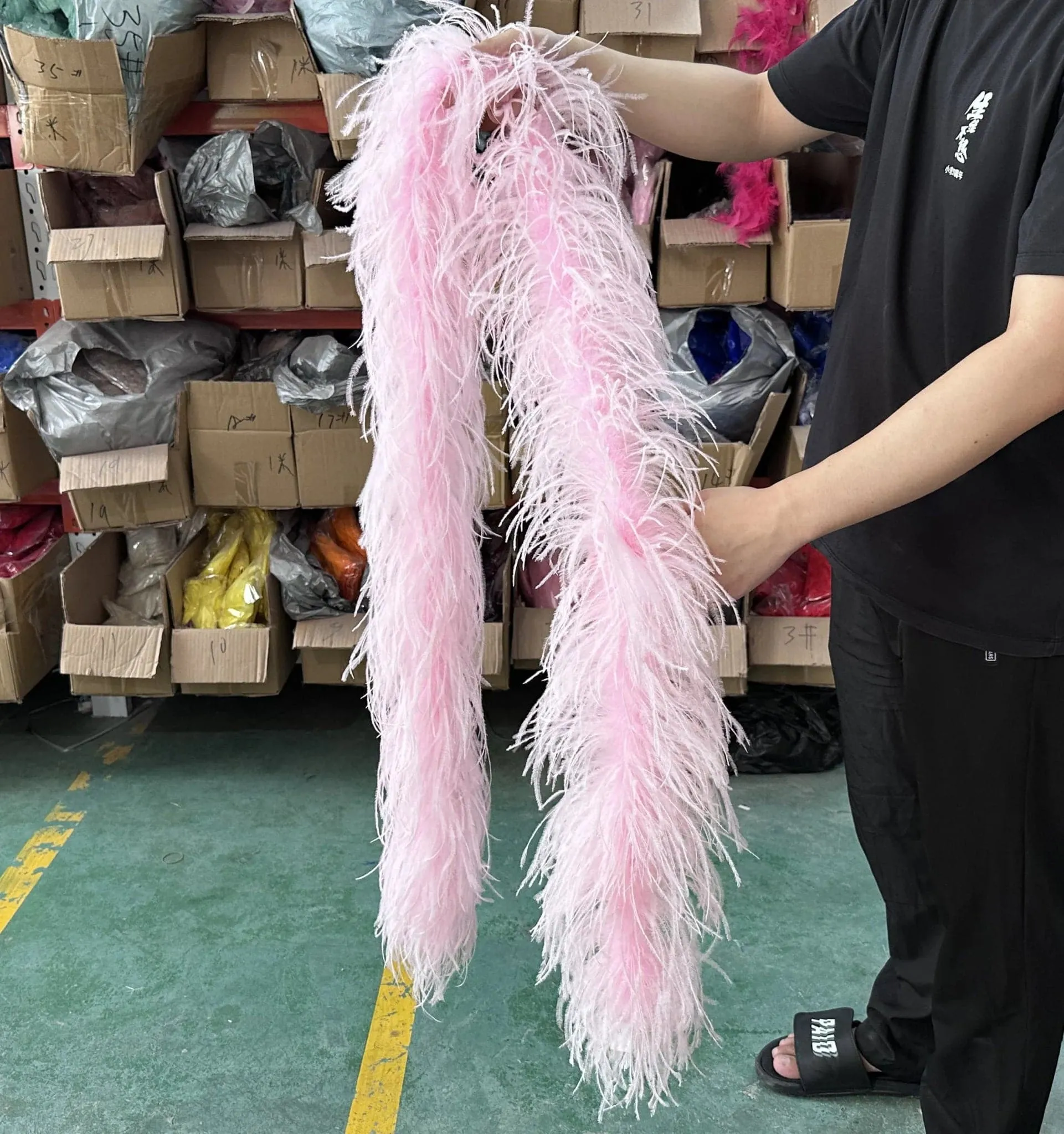 Ostrich Feathers Boa - 2m, 10 20 PLY Natural, Various Colors