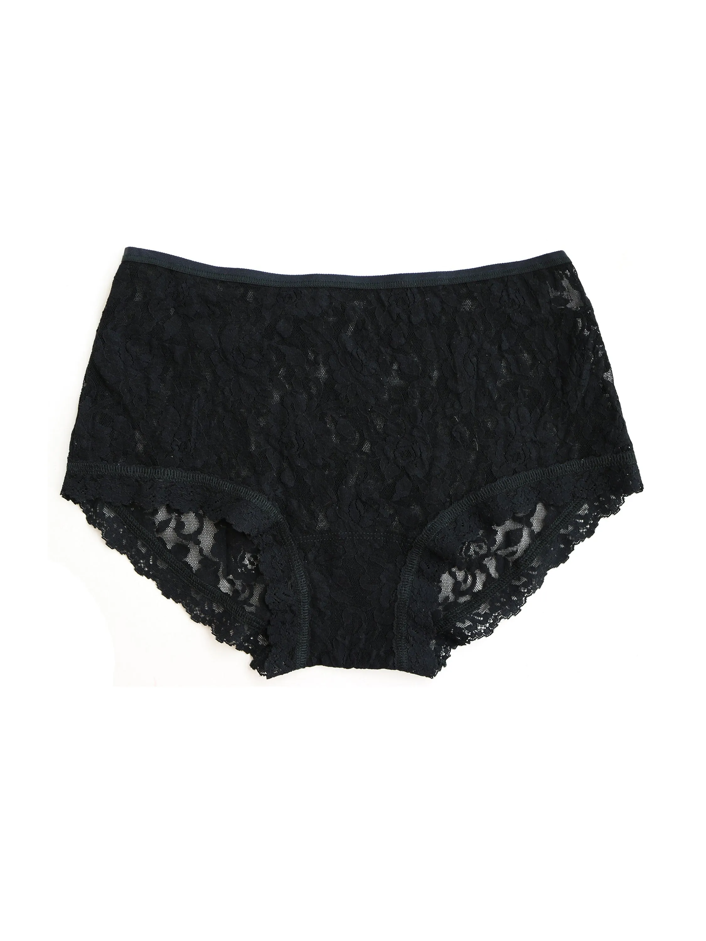 Plus Size Signature Lace High Waist Brief Black