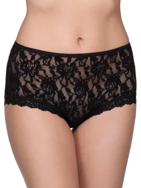 Plus Size Signature Lace High Waist Brief Black