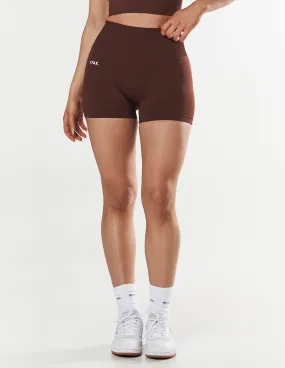 Premium Seamless Mini Bike Shorts - Umber