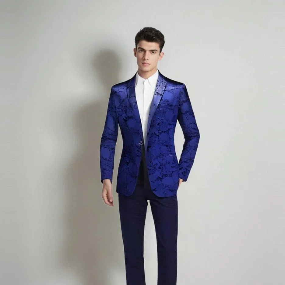 The Arnez Slim Fit Blazer Suit Jacket - Sapphire