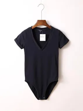 V-neck T-Shirt Jumpsuits